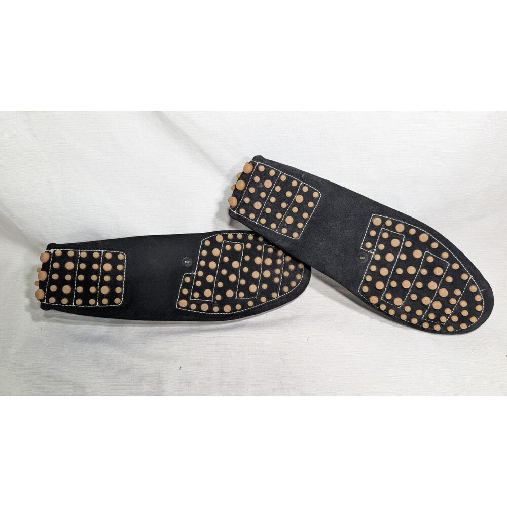 Avellini Suede Moccasin Driving loafers Women's 8.5/9 EU 40 Black Made in‎ Italy - Picture 5 of 8